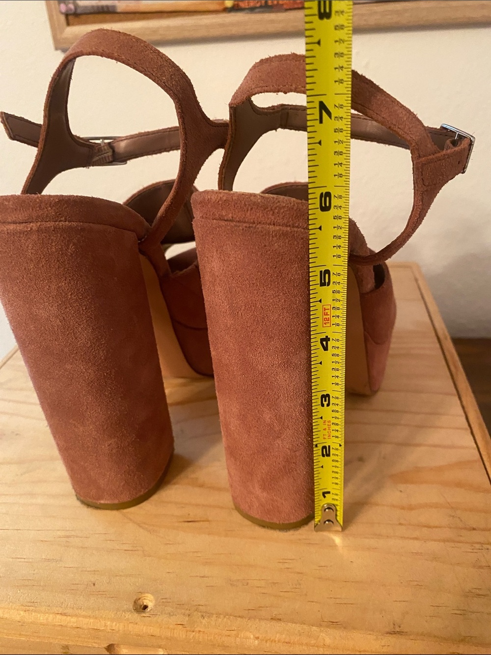 Steve Madden Suede Platform Sandals — Dusty Rose - Picture 8 of 10